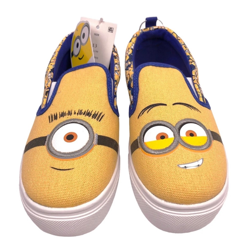Minions Canvas Slip On Shoes Sneakers Kids Unisex Boys Girls 13